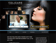 Tablet Screenshot of folicurehair.com